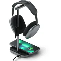 Satechi 2in1 Headphone Stand mit Wireless Charger Space Grau