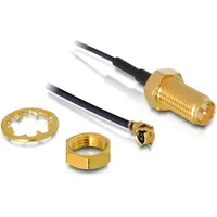 DeLock 88408 - WLAN Kabel, RP-SMA Buchse Zum Einbau