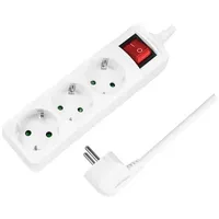 Logilink LPS206 Steckdosenleiste mit Schalter Weiß Schutzkontakt 1 St.