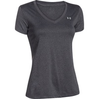 Under Armour Tech kurzarm Trainingsshirt Damen 090 carbon heather/metallic
