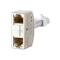 Metz Connect Cable Sharing Adapter, RJ-45 Splitter, 2x RJ-45,