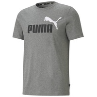 Puma Herren ESS+ 2 Col Logo Tee T-Shirt, Mittelgraues
