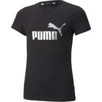 Puma Ess+ Metallic Logo T-Shirt Mädchen black 164