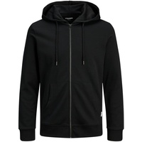 JACK & JONES Basic Reißverschlusspullover Black / Regular Fit