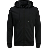 JACK & JONES Basic Reißverschlusspullover Black / Regular Fit