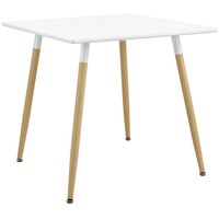 [en.casa] Esstisch Hessen 80x80x74 cm Weiß Matt