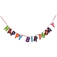 BUTLERS PARTY Girlande Filz "Happy Birthday" Länge 143cm