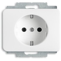 Busch-Jaeger 20 EUC-24G Schuko Steckdose Einsatz, Busch alpha, studioweiß