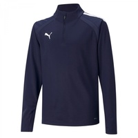Puma teamLIGA 1/4-Zip Top Kinder peacoat/white 116