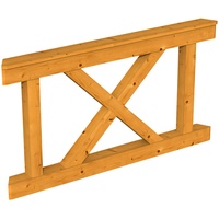 SKANHOLZ SKAN Holz Brüstung Andreaskreuz 150 x 84 cm,