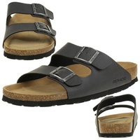 ROHDE Herren Männer Sandale Pantolette Zweiriemer Hausschuhe 5920 grau,