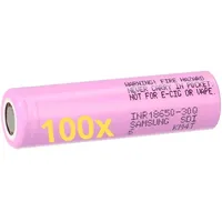 Samsung 100x Samsung INR 18650 30Q Akkus 3,7V Li-Ion