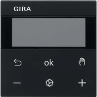 Gira RTR Display schwarz matt, Wandthermostat (5393 05)
