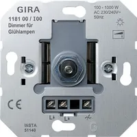 Gira Glühlampendimmeinsatz mit Druck-Wechselschalter (1181 00)