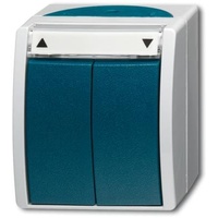 Busch-Jaeger Jalousietaster AP m.Beschriftungsbogen 2621/4 W-53