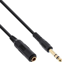 InLine Kopfhörerverlängerung, 6,3mm ST / BU, Stereo, vergoldete Kontakte,