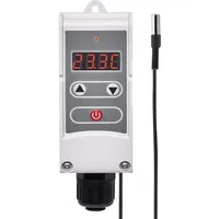 EMOS P5684 Anlegethermostat mit Fernfühler einstellbarer Schaltempfindlichkeit digitalem Display
