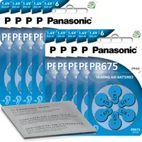 Panasonic PR 675 Hörgeräte Zellen Zinc Air 6er Rad