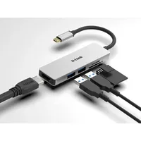 D-Link 5 In 1 Usb C Hub - Silver