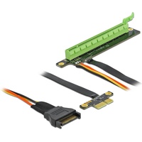 DeLock Riser Karte, mit flexiblem Kabel, gewinkelt, PCIe 3.0,