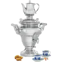Bartscher Samowar 15L, mit Teekanne 2L, Edelstahl, 191005