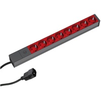 Bachmann Steckdosenleiste 8-fach 2 m Rot 1 St.