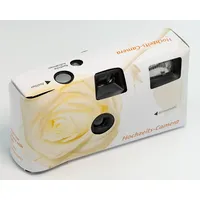 Q+L Einwegkamera ROSEN im Hochzeitsdesign 27 Aufnahmen, mit Blitz,