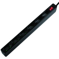 Logilink LPS232B Steckdosenleiste mit Schalter 6-fach Schwarz Eurostecker 1