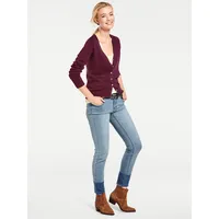 Heine Strickjacke HEINE, Damen, Gr. 38, rot (bordeaux), 100%