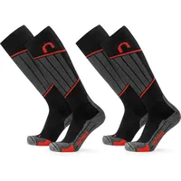 Normani 2 Paar Merino Kompressionskniestrümpfe Darwin in Rot |