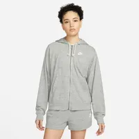 Nike Sportswear Gym Vintage Kapuzenjacke Damen dk grey heather/white