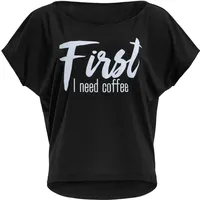 Winshape Ultra Leichtes Modal-kurzarmshirt Mct002 mit Weißem Glitzer-aufdruck „first