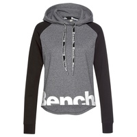 Bench. loungewear Kapuzensweatshirt grau/schwarz 40/42