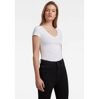 G-Star Base Kurzarm-T-Shirt Mit V-ausschnitt White XS