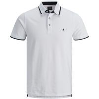 JACK & JONES Epaulos Kurzarm-poloshirt White 2XL