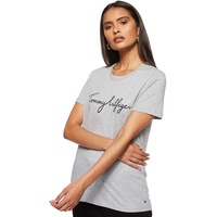 Tommy Hilfiger Heritage Graphic Kurzarm-T-Shirt Light Grey Heather 2XS