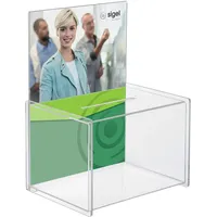 Sigel VA150 Spendenbox / Losbox, mit Einstecktafel für A4,