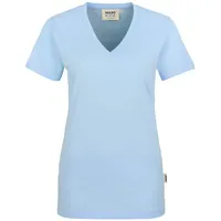 Hakro Damen V-Shirt Classic eisblau, M