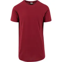 URBAN CLASSICS Shaped Long Tee T-Shirt, Rot (Burgund 606),