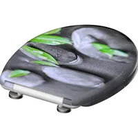 Schütte WC Sitz mit Absenkautomatik Motiv Steine Grau