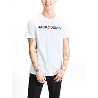 JACK & JONES Logoshirt Corp mit Kurzarm in Weiß-XL