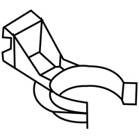 Hettich Sockelblendenhalter m. Clip Ku. schwarz ab 70mm z.