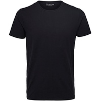 Selected HOMME Herren Rundhals Kurzarm T-Shirt blau