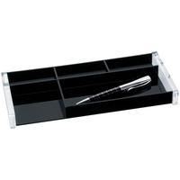 Wedo 601601 Stifteschale (Acryl Exclusiv) glasklar/schwarz