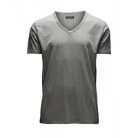 JACK & JONES T-Shirt Basic V-Neck Tee in Hellgrau-M
