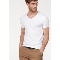 JACK & JONES T-Shirt Basic V-Neck in Weiß-XXL