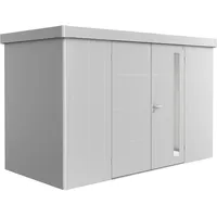 Biohort Gerätehaus Neo 1D Doppeltüre silber-metallic