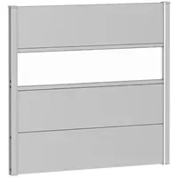 Biohort Sichtschutzelement 100 x 90 cm Silber Metall