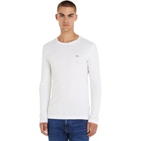 Tommy Jeans Original Ribbed Organic Cotton Langarm-T-Shirt Classic White