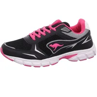 KangaROOS K-RH Amos Sneaker, Jet Black/Daisy pink, 38 EU